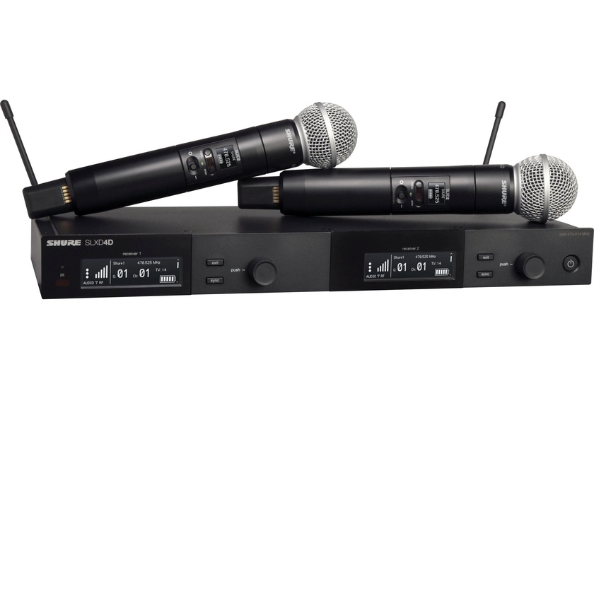 Shure SLXD24D/SM58 Dual Wireless System With 2 Handheld Transmitters (H57)