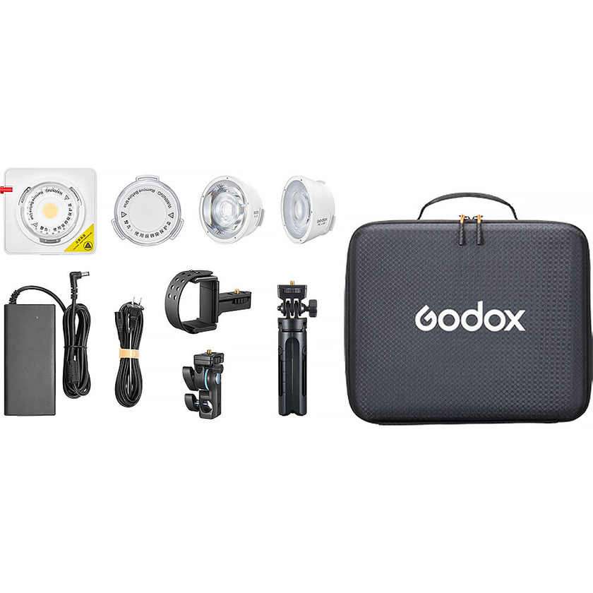 Godox ML100R RGB Portable LED Light Kit (36 degree Lens & Power Bank Holder)