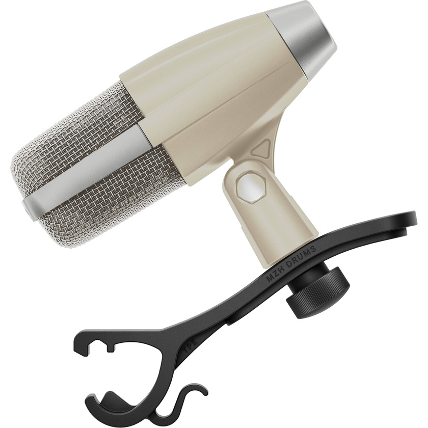 Sennheiser MD 421 KOMPAKT  80th Limited Edition Multipurpose Dynamic Microphone with Drum Clamp (Gray/Cream)