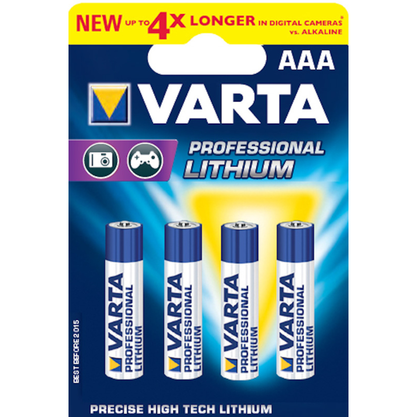 Varta FR03 AAA Longlife Lithium batteries (4 Pack)