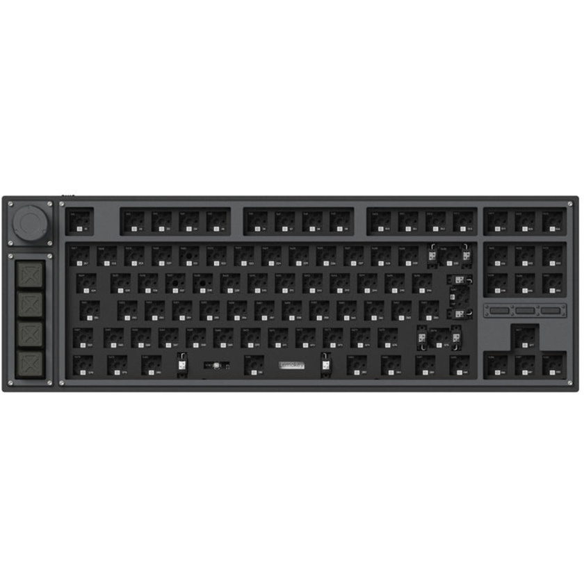 Keychron L3-B1 Lemokey L3 QMK/VIA Wireless Custom Mechanical Keyboard (Carbon Black, Barebone Knob)