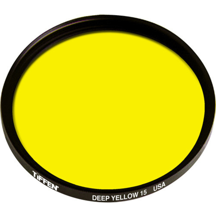 Tiffen 39mm Deep Yellow 15 Glass Filter for Black & White Film
