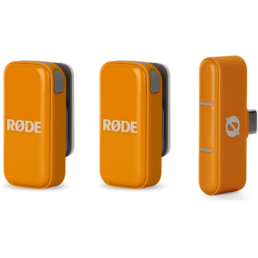 RODE Wireless Micro Ultra-Compact Wireless Microphone (USB-C, Orange)