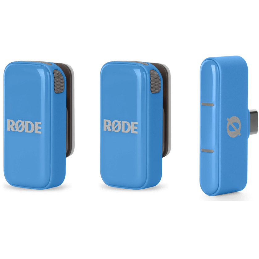 RODE Wireless Micro Ultra-Compact Wireless Microphone (USB-C, Blue)