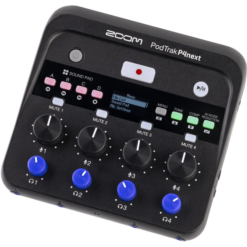 Zoom PodTrak P4next Portable Multitrack Podcast Recorder