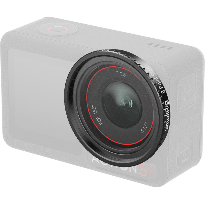 SmallRig 5839 Attachable Star Cross Filter (6 Points) for DJI Osmo Action 5 Pro / 4