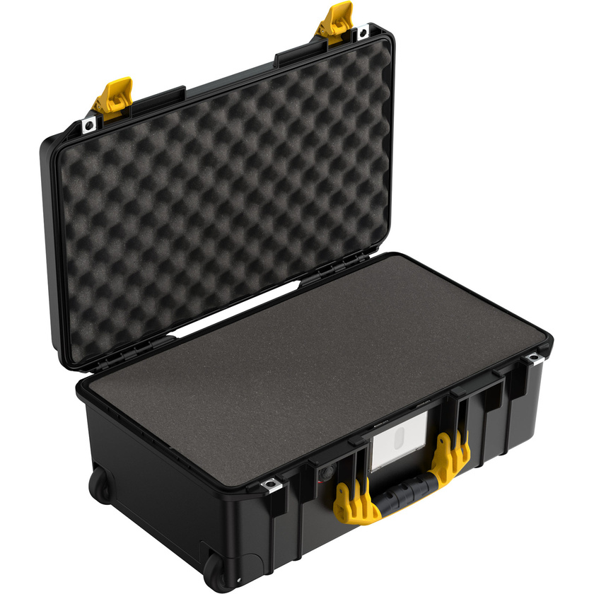 Pelican 1535 Air Wheeled Carry-On Hard Case (Black/Yellow, With Foam)