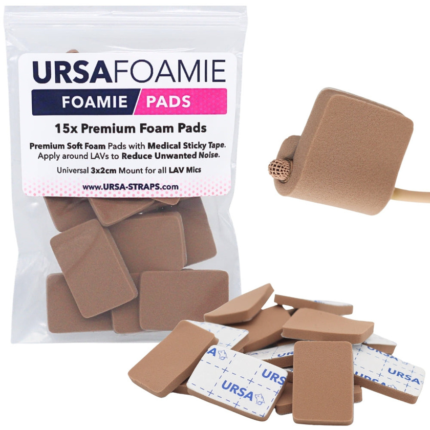 Ursa Foamie Pad for Lavalier Microphones (15 Pack, Caramel)