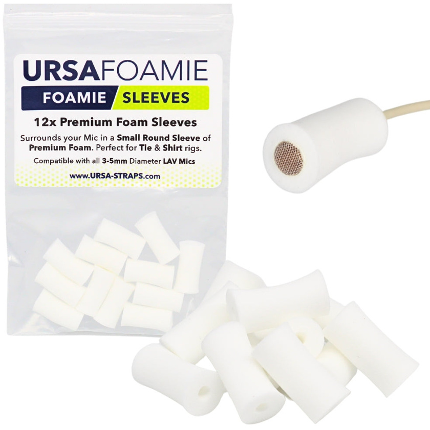 Ursa Foamie Sleeve for Lavalier Microphones (12 Pack, White)