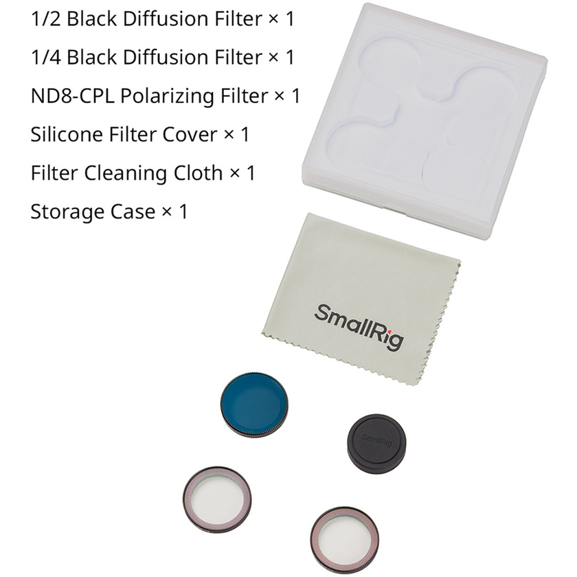 SmallRig 5789 1/2 Black Diffusion & 1/4 Black Diffusion & ND8-CPL Polarizing Filter Kit for DJI Osmo Nano