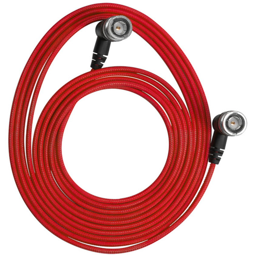 Kondor Blue Ultra-Thin 6G-SDI Right-Angle BNC Cable (3m, Cardinal Red)