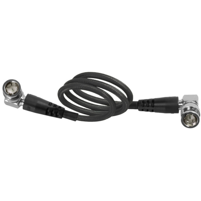 Kondor Blue 12G-SDI Cable for 4K60 Camera Monitors and Transmitters (Right Angle, 56cm, Raven Black)
