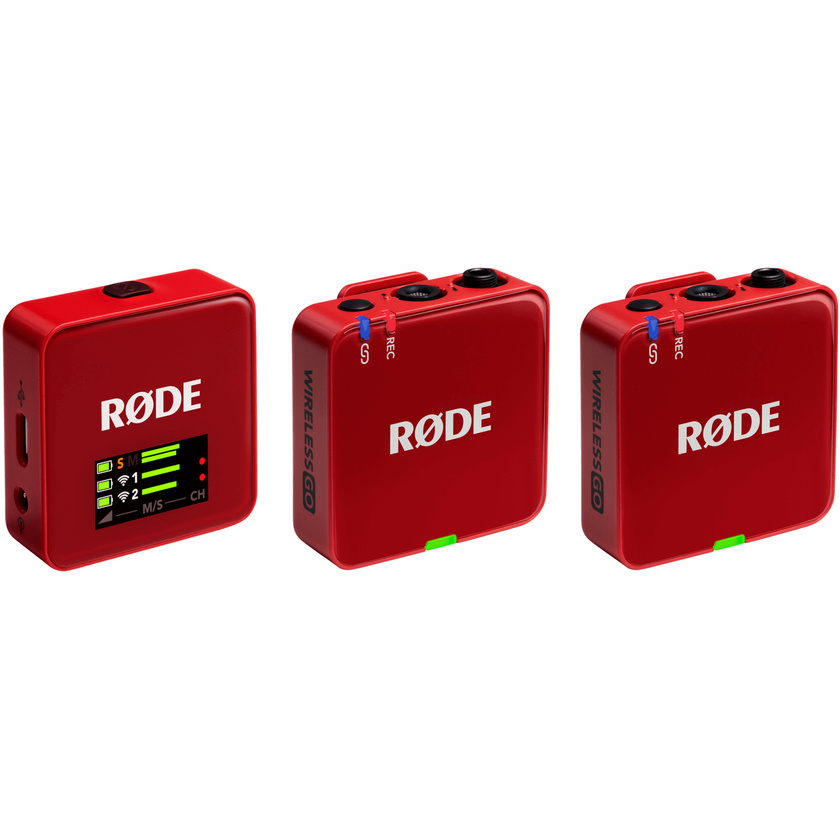 RODE Wireless GO Compact Wireless Microphone System (Gen 3, Red)