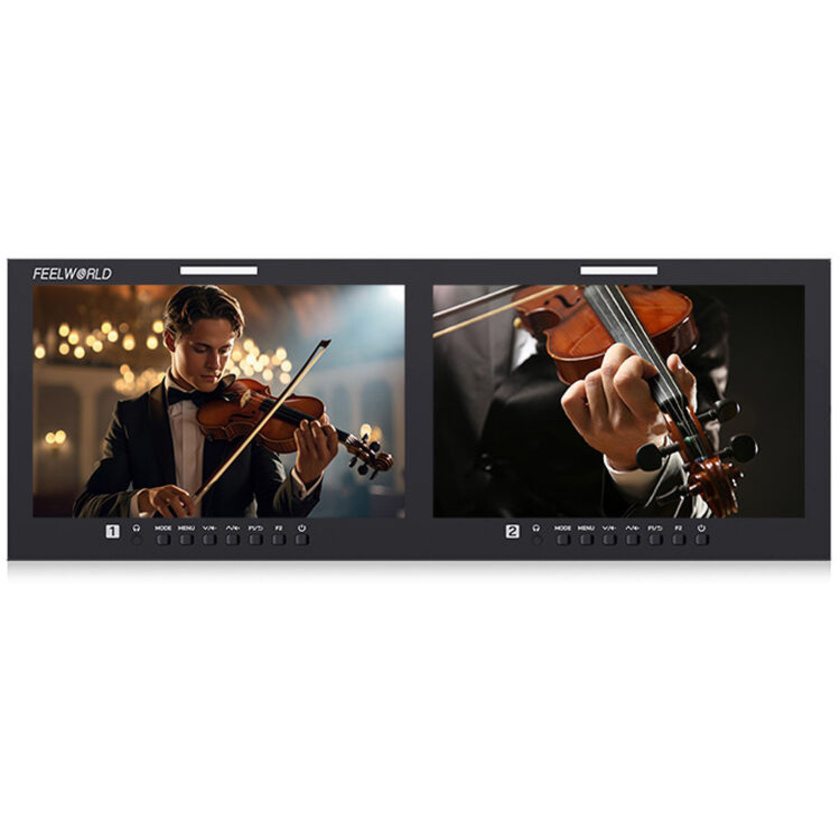 FeelWorld D101 Plus Dual 10.1" Rackmount LCD Monitor