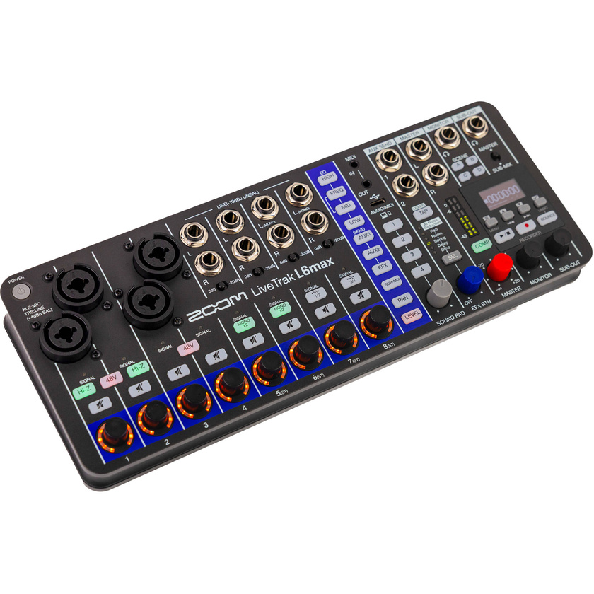 Zoom LiveTrak L6max Portable 12-Channel Mixer and Recorder