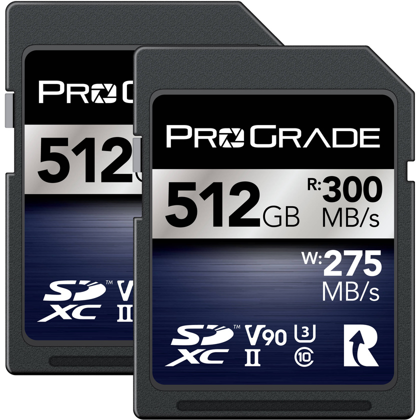 ProGrade Digital 512GB UHS-II SDXC Iridium Memory Card (2-Pack)