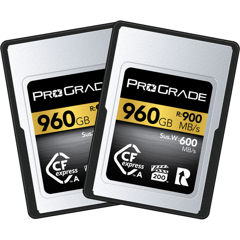 ProGrade Digital 960GB CFexpress 2.0 Type A Gold Memory Card (2-Pack)