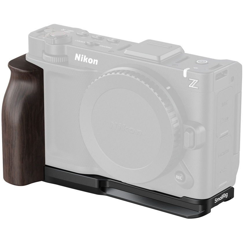 SmallRig 5906 L-Shaped Mount Plate with Wooden Handle for Nikon ZR
