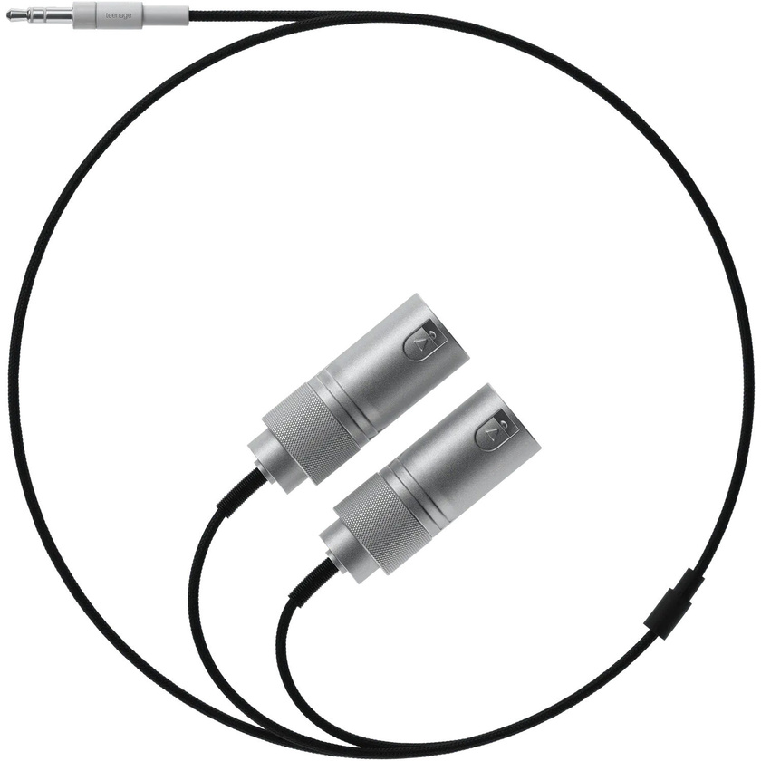teenage engineering 3.5mm TRS Male to Dual XLR-Male Textile Field Audio Y-Cable (1.2m)