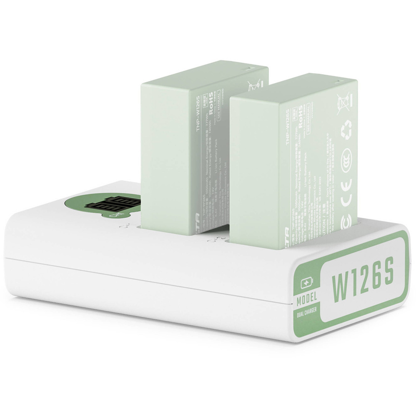 Tilta 2-Channel Battery Charger for NP-W126S Batteries (Ash Green)