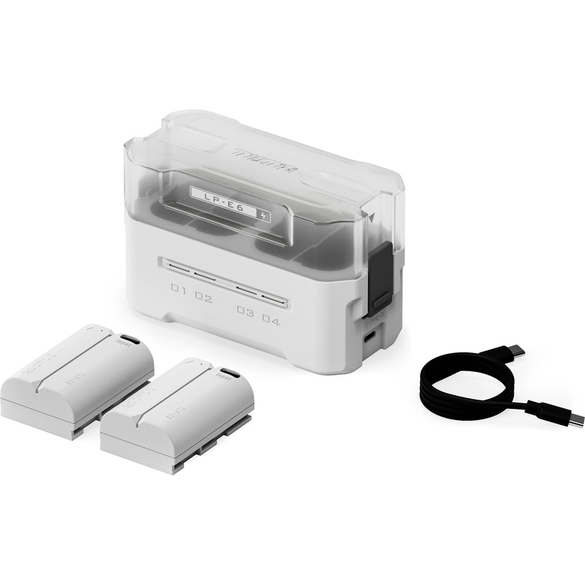 Tilta LP-E6P Kit with 2 Batteries and 4-Bay USB Charger (Off-White)