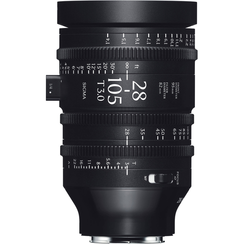 Sigma 28-105mm T3 FF Cine Zoom Lens with AF (L-Mount, Feet)