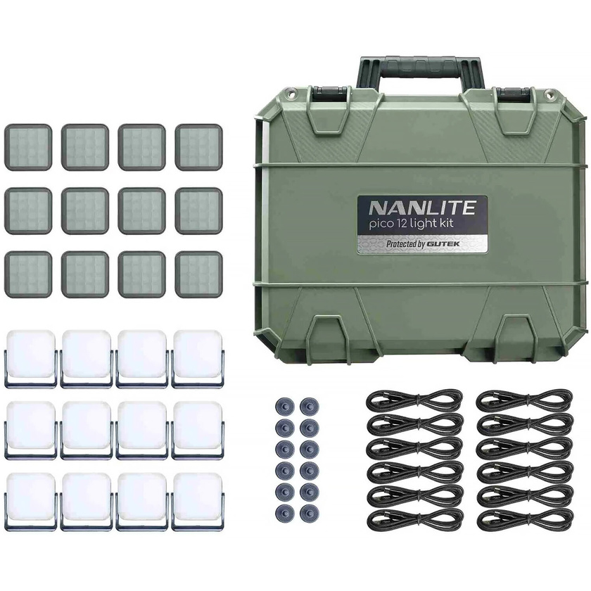 Nanlite Pico LED Mini Pocket Light 12-Light Kit (Midnight Blue)