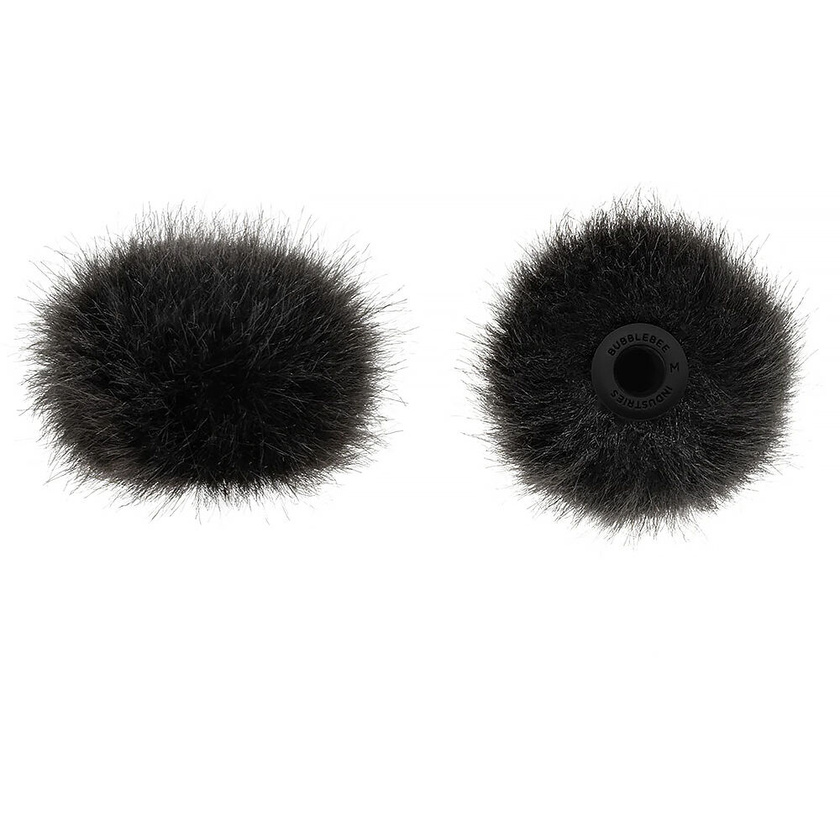 Bubblebee Industries The Windbubble PRO Fur Windscreen for Omni Lavalier Mics (Black, Medium, 2-Pack)