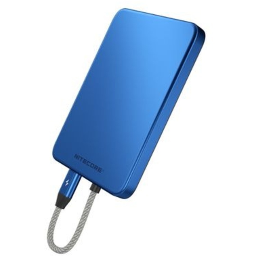 Nitecore Pocket 5 Magnetic Ultra Thin Power Bank with USB-C Cable (Cobalt Blue, 5,000mAh)