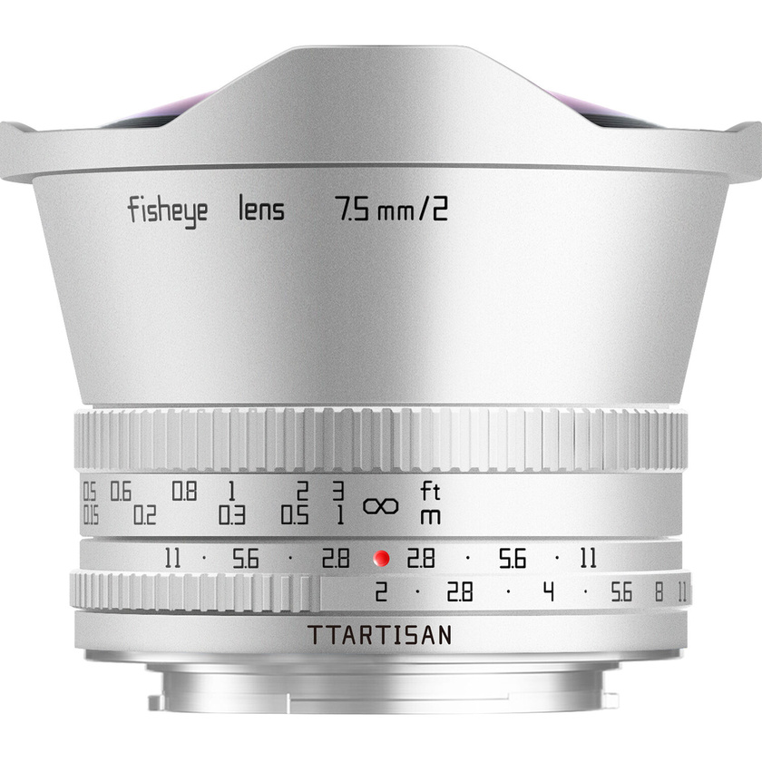 TTArtisan 7.5mm f/2 Fisheye Lens (FUJIFILM X, Silver)