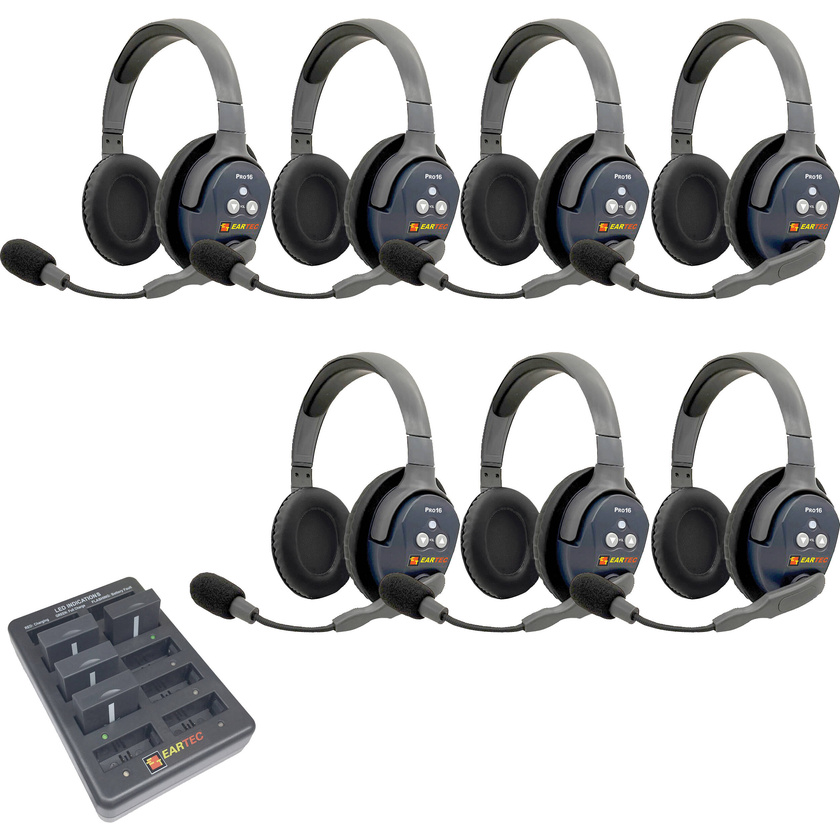 Eartec UltraLITE Pro16 7-Person Dual-Channel Full-Duplex Wireless Intercom System (2.4 GHz)