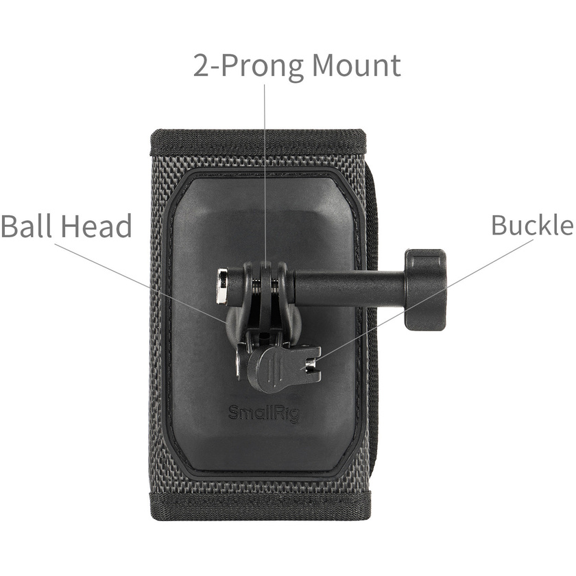SmallRig 5721 Hook and Loop Backpack Strap Mount for Action Cameras