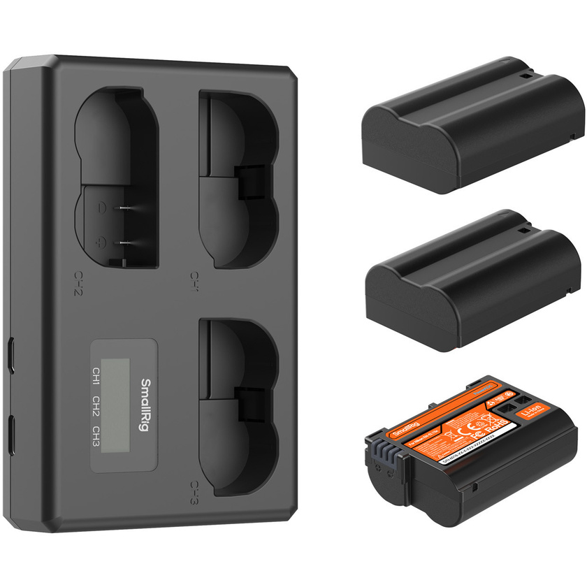 SmallRig 6018 Triple Camera Battery & Charger Kit for Nikon EN-EL15c