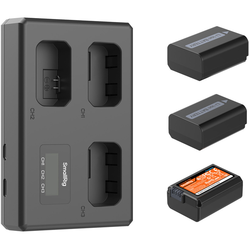 SmallRig 6019 Triple Camera Battery & Charger Kit for Sony NP-FW50