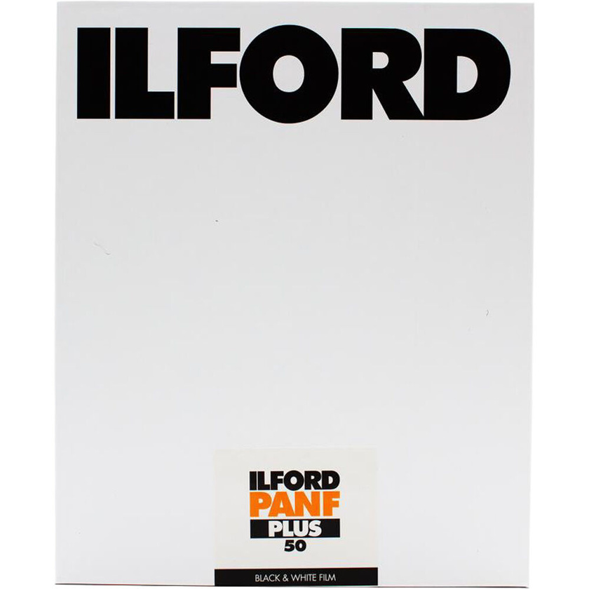 Ilford Pan F Plus Black and White Negative Film (4 x 5", 25 Sheets)