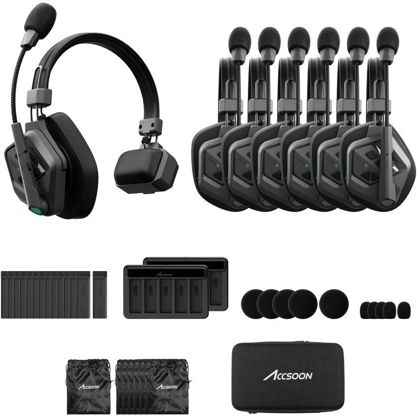 Accsoon CoMo II Long Range Full-Duplex Wireless DECT Intercom System (1H6R)