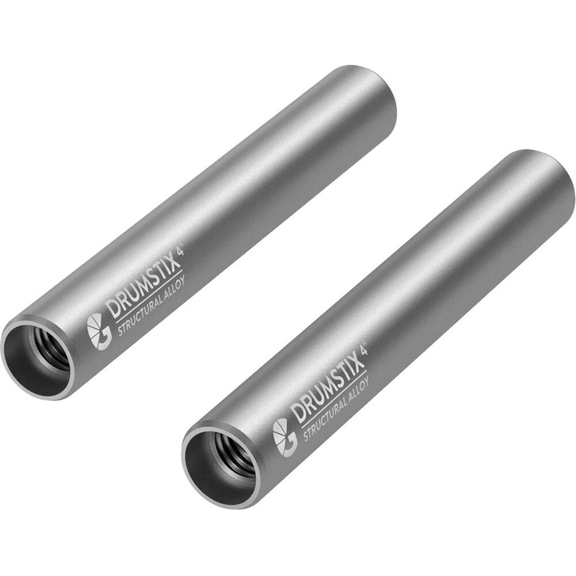 Bright Tangerine Drumstix Structural Alloy Threaded 15mm Rods (Pair, 10.2cm)