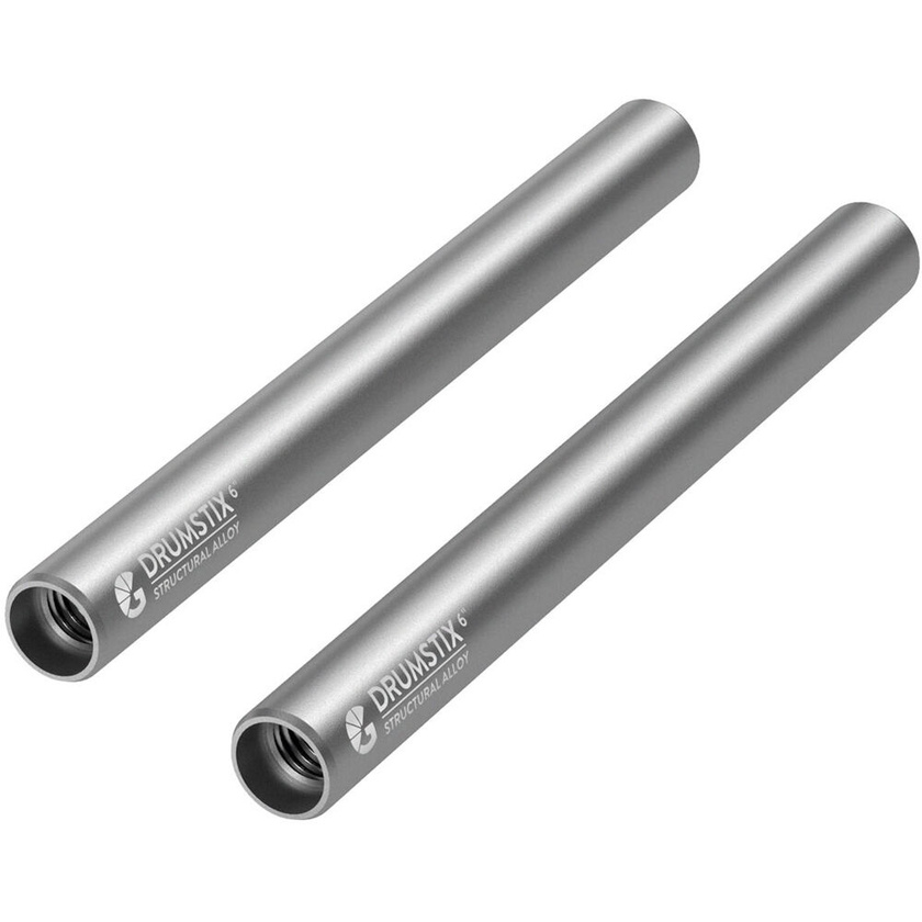 Bright Tangerine Drumstix Structural Alloy Threaded 15mm Rods (Pair, 15.2cm)