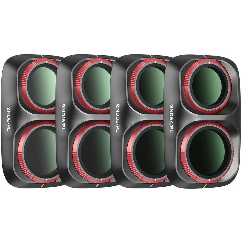 Freewell Bright Day Filters for Osmo Pocket 4P (4 Pack, Black)