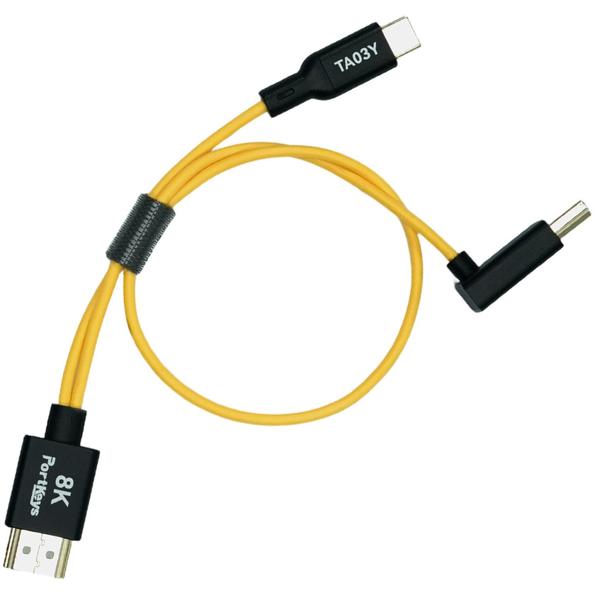 Portkeys HDMI Video Control Cable for LH7C Monitor (30cm, Yellow)