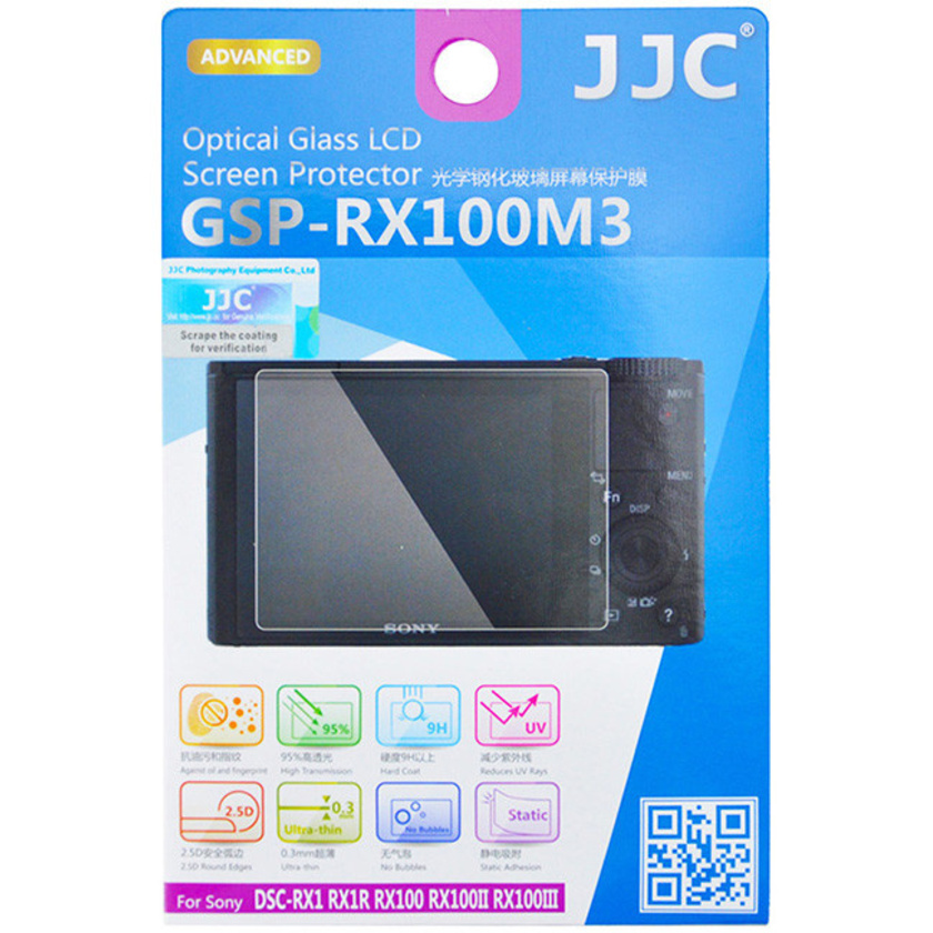 JJC Glass Protector for Sony Cyber-Shot DSC-RX1 , RX1R, RX1R II, RX100