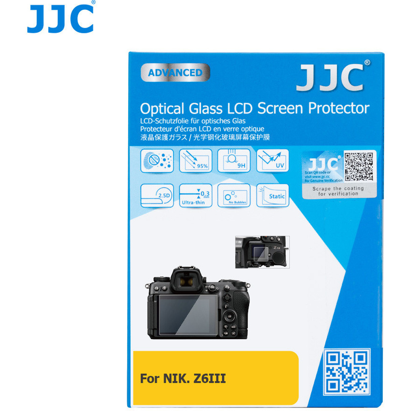 JJC Ultra-Thin LCD Glass Screen Protector for Nikon Z6 III & Z50 II Cameras