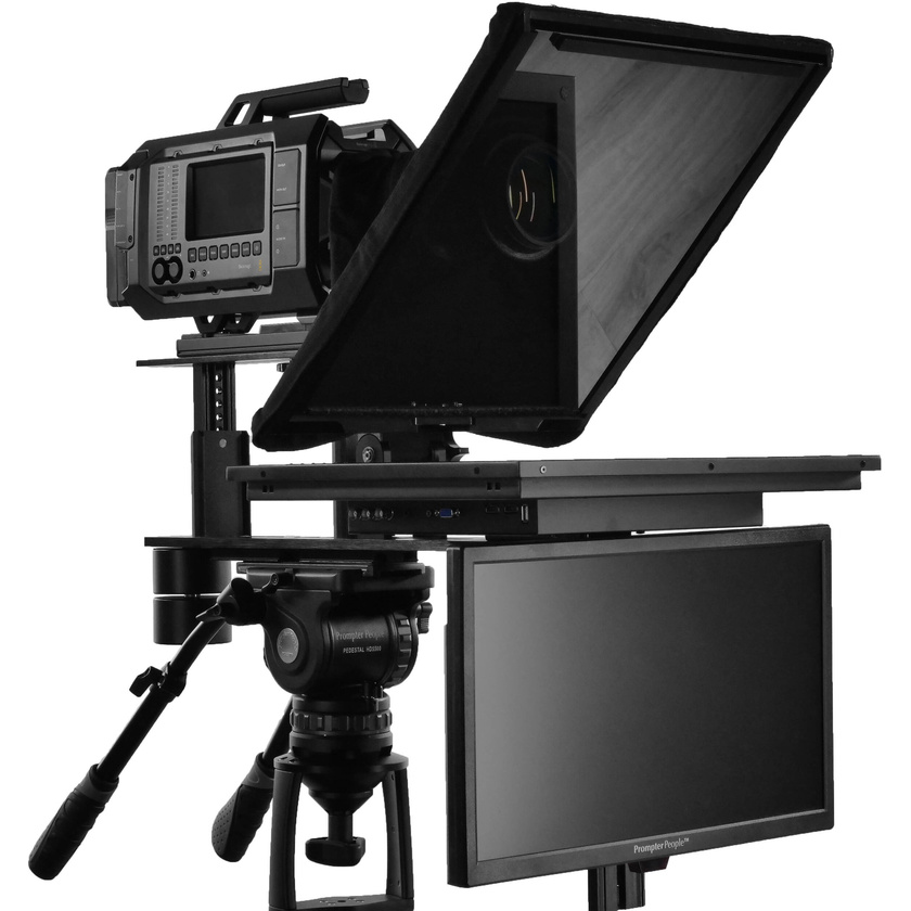 Prompter People Q-Gear Qpro 19" 1000 NIT HDMI 3G-SDI Teleprompter and 18.5" 3G-SDI HDMI RGB IPS Talent Monitor