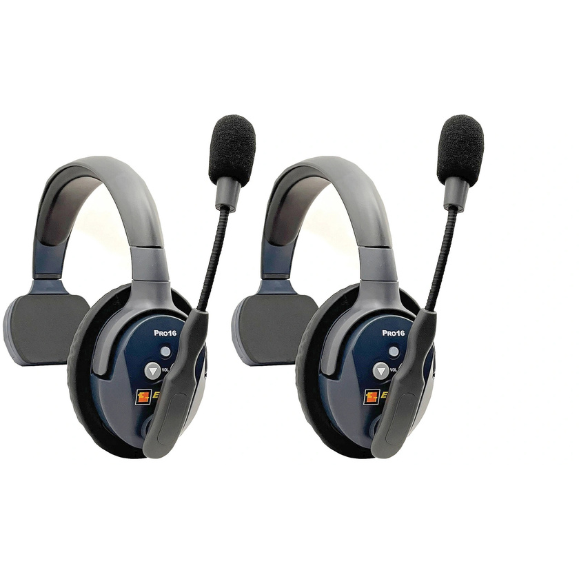 Eartec UltraLITE Pro16 Full-Duplex Wireless Intercom System with 2 Single-Ear Headsets (2.4 GHz)