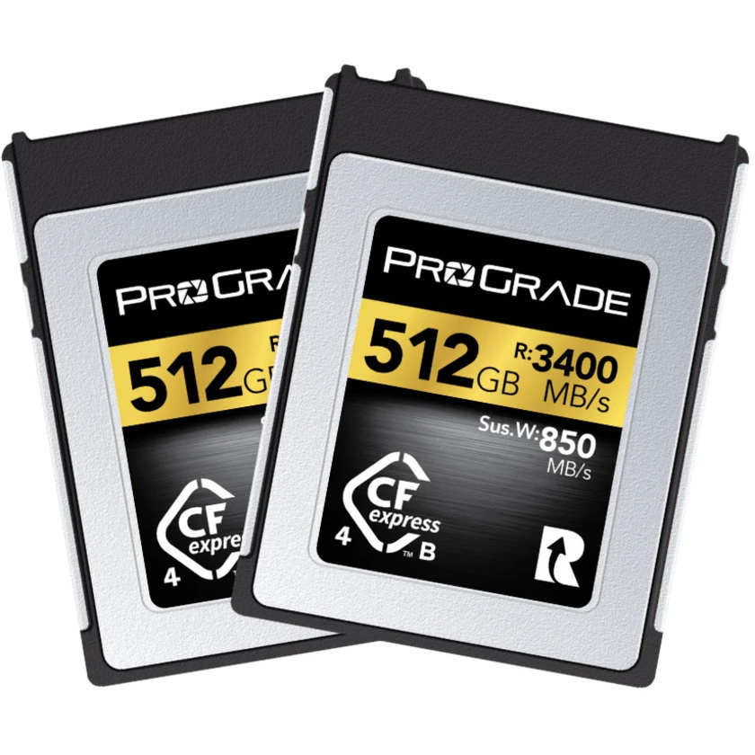 ProGrade Digital 512GB CFexpress 4.0 Type B Gold Memory Card (2-Pack)