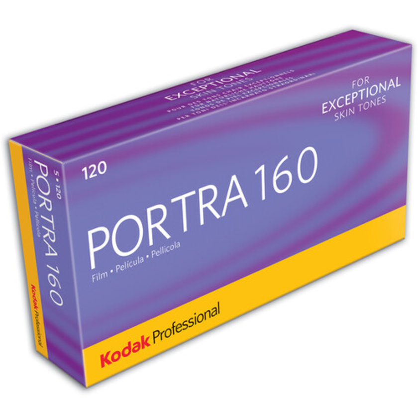 Kodak Professional Portra 160 Color Negative Film (120 Roll Film, 5 Pack)