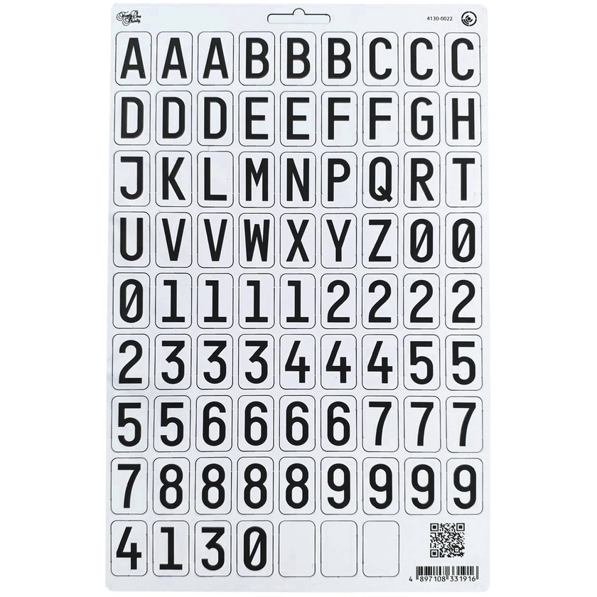 Filmsticks Wet Weather Letters & Numbers Tab Sheet for USA Slate