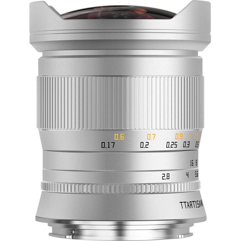 TTArtisan 11mm f/2.8 Fish Eye Lens (Canon RF, Silver)