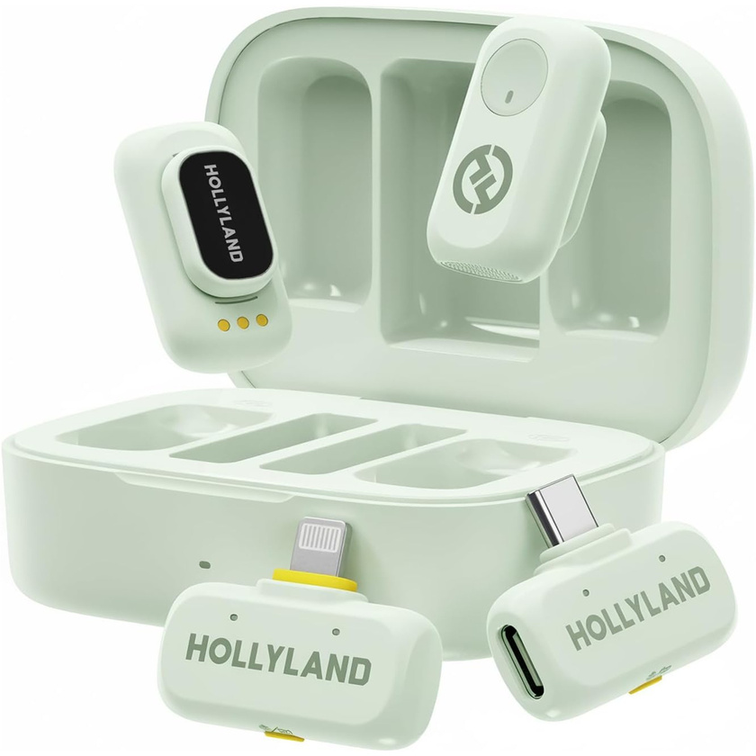 Hollyland LARK A1 Combo 2-Person Wireless Microphone System with USB-C & Lightning (Green)