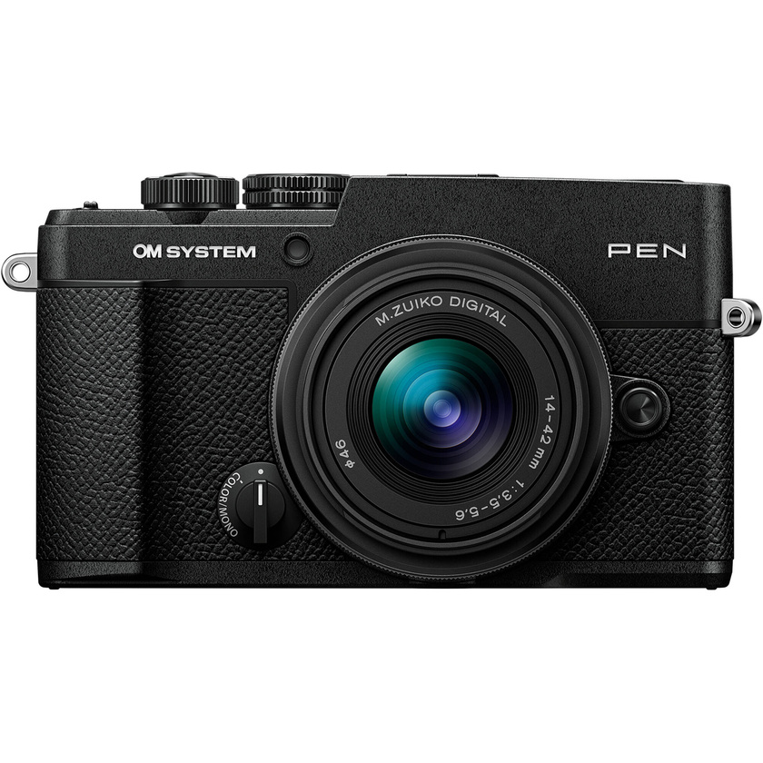 OM SYSTEM PEN Mirrorless Camera with 14-42mm III Lens (Black)